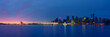 Panoramic view of Vancouver Skyline at Sunrise
