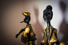 Statuettes Of Cuban Women And Men A Souvenir Of Wood