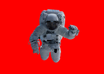Aufkleber - Astronaut isolated on red background 3D rendering elements of this image furnished by NASA