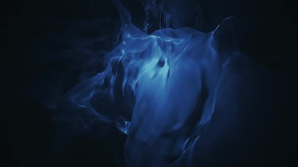 Wall Mural - Deep Blue Fluid Abstract Flame Loop