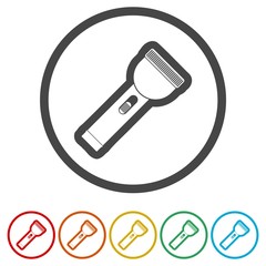 Poster - Flashlight icon, light flash, 6 Colors Included