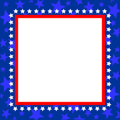 Wall Mural - American pattern frame symbols with empty space for your text and images.