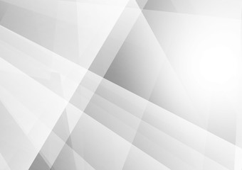 Poster - Abstract gray and white color geometric background, Vector Illustration