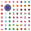 Europe round flag icon. Round World Flags Vector illustration Icons Set.