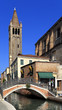 Venice historic city center, Veneto rigion, Italy - St. Barnaba church by the St. Barnaba square and the Fondamenta Gherardini