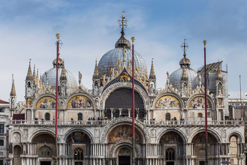 Great architecture of San Marco square in Venice.