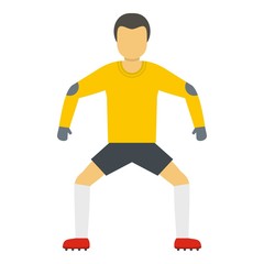 Wall Mural - Football icon. Flat illustration of football vector icon for web