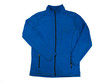 Blue fleece jacket. Isolate on white