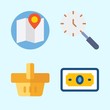 © Orxan - Icons set about Commerce with money, search, map and shopping basket