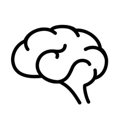 Brain outline vector icon