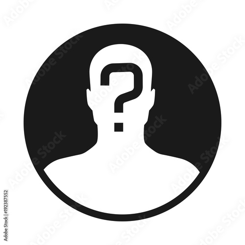 Cuadros en Lienzo incognito, unknown person, silhouette of man on white background
