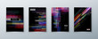 © great_bergens - Trendy glitch covers design with geometric pattern. Modern vector illustration.