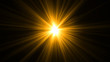 canvas print picture - glowing abstract sun burst with digital lens flare.can your adjust the color of the light rays using adjustment layer like Gradient Selective Color, and  create sunlight, optical flare 