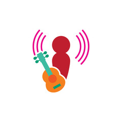 Guitar Signal Logo icon Design