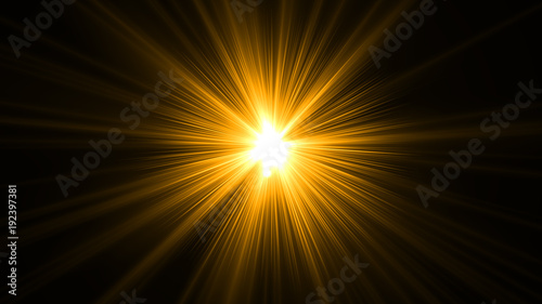Fotografía glowing abstract sun burst with digital lens flare