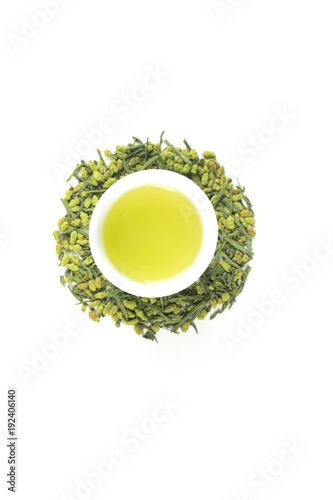 Fotografie, Obraz Matcha Genmaicha - Japanese green tea with roasted rice and green tea powder
