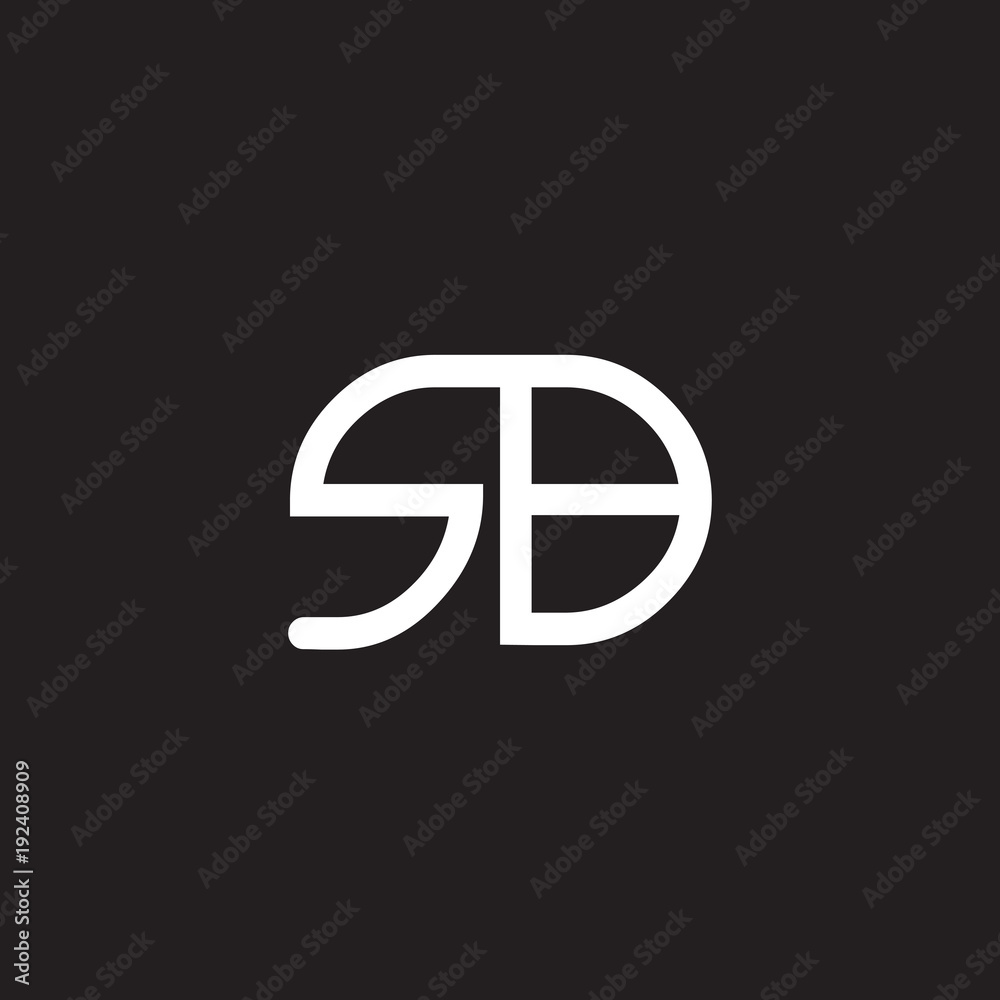 initial letter rounded logo modern white Stock Vector | Adobe Stock