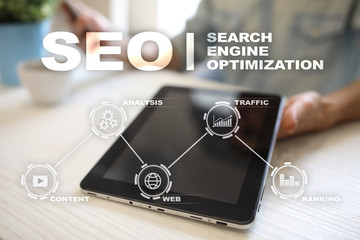 seo. search engine optimization. digital online marketing andinetrmet technology concept.