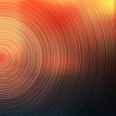 Poster -     Abstract Colorful Concentric Half Circles on Blurred Background, Vector Design