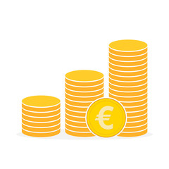 Poster - Heap of the golden euro coins. Vector illustration.