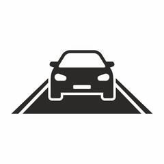 car on the road icon