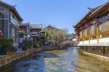 Wall Mural - Ancient city of Lijiang in Yunnan