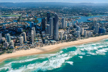 Aerial View Of Surfers Paradise On The Gold Coast - Host City For The 2018 Commonwealth Games