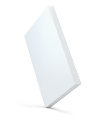 Poster - White package model. Blank cardboard or white paper container box package template. Isolated on white background with soft shadow. 3D rendering.