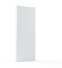 Poster - White package blank box. Isolated on white background with soft shadow. 3D illustration on studio light background