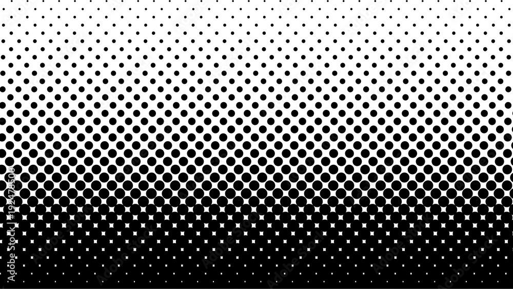 Halftone gradient pattern vertical vector illustration. Black white ...