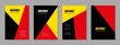 Covers with red, yellow, black colors. Minimal design. Geometric backgrounds. Design for report annual, brochure, flyers, magazine, posters, catalogs, banners, placards. Vector illustration.