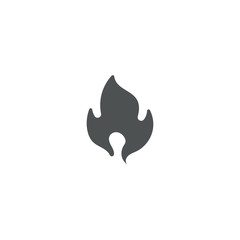 Poster - flame icon. sign design