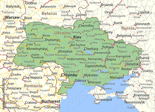 Fotomural Ukraine-World-Countries-VectorMap-A