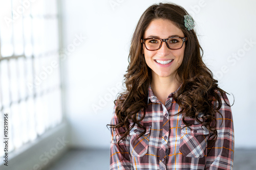 Fotografie, Obraz Joyful fun vibrant female with unique enthusiasm and bright genuine smile
