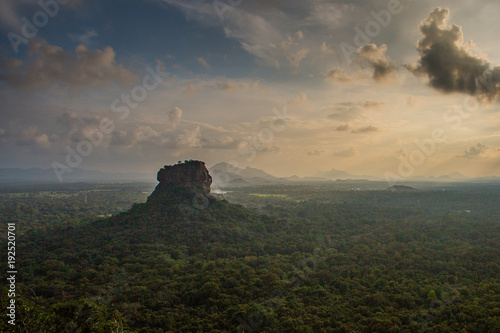 Plakat Sigiriya Lion Rock Forteca. Widok z Pidurangala Rock.Sri Lanka