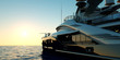 Leinwandbild Motiv Extremely detailed and realistic high resolution 3D illustration of a luxury super yacht