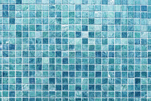 Blue Marble Mosaic Tile Texture Background
