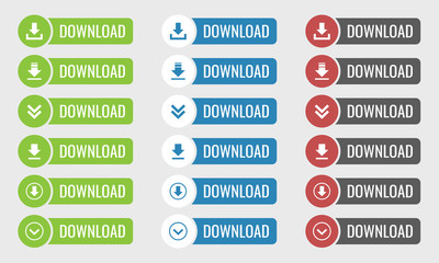 Poster - download button vector