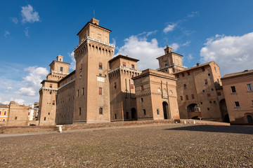 Sticker - Estense Castle or Castle of San Michele - Ferrara Emilia Romagna - Italy