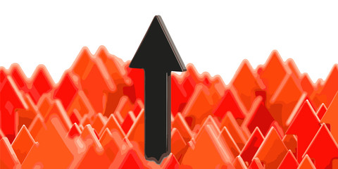 Poster - Arrows up. Image with clipping path