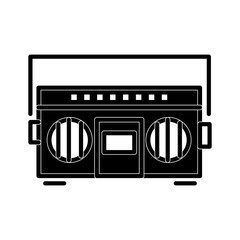 Wall Mural - Radio stereo device line icon vector illustration graphic