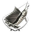 Marlin logo retro color
