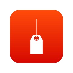 Poster - Blank black tag icon digital red