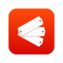 Poster - Three tags icon digital red