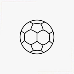 soccer ball line icon