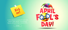 April Fool's Day, Typography, Colorful, Vecter Illustration.