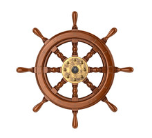Ship Wheel. 3D Illustration