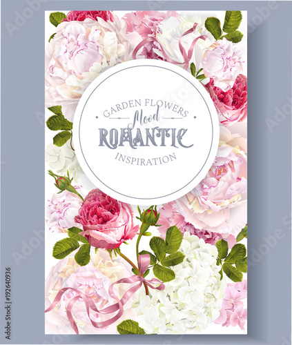 Romantic garden banner
