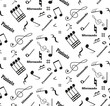 Pattern with musical notes and musical signs