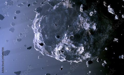 Naklejki kosmos  asteroidy-w-kosmosie